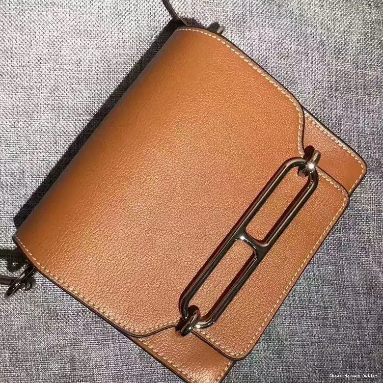 Hardware Roulis Bag Leather Calfskin Brown Hermes In Palladium 0501